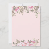 ベビーユニコーンフローラベビーシャワー 招待状 (裏面)