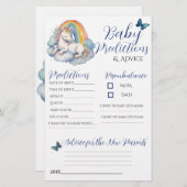 ベビーユニコーンボーイベビー予測アドバイスカード (正面/裏面)