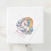 ベビーユニコーン女の子の赤ちゃんシャワーありがとう フェイバータグ (インサイチュ)