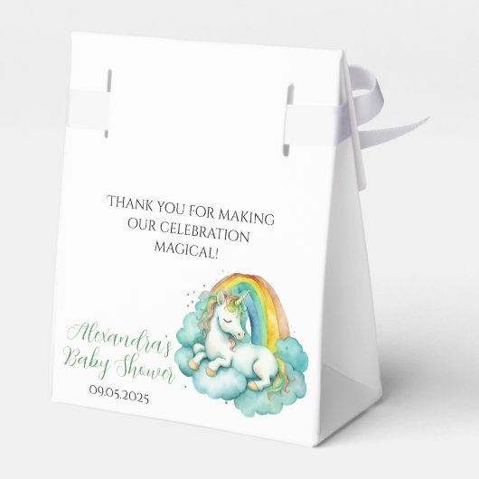 ベビーユニコーン男女兼用赤ちゃんシャワー フェイバーボックス (裏面サイド)