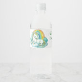 ベビーユニコーン男女兼用赤ちゃんシャワー ペットボトルラベル (正面)