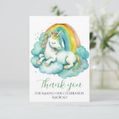 ベビーユニコーン赤ちゃんシャワー サンキューカード (スタンド正面)