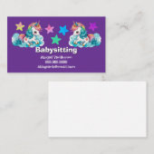 ベビーユニコーンonクラウドベイビーシッターNanny Dayry 名刺 (正面/裏面)