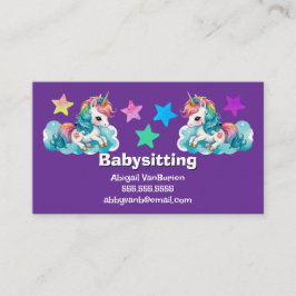 ベビーユニコーンonクラウドベイビーシッターNanny Dayry 名刺