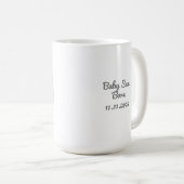ベビーユニセックス白人誕生発表 コーヒーマグカップ (正面右)