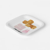 ベビーユニークガールサイコロベビーシャワー ペーパープレート (傾斜あり)