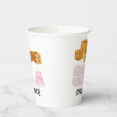 ベビーユニークガールサイコロベビーシャワー 紙コップ (左)