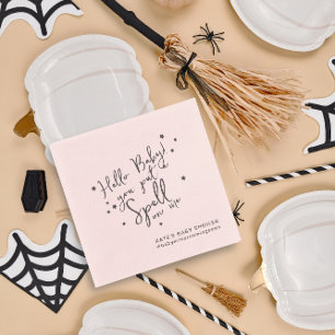 ベビーユニークスペルハロウィンピンク赤ちゃんシャワー紙 スタンダードカクテルナプキン