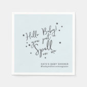 ベビーユニークスペルハロウィーンボーイベビーシャワー紙 スタンダードカクテルナプキン (正面)