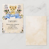 ベビーライオンかわいい男の子おむつラッフルエンクロージャカード エンクロージャーカード (正面/裏面)