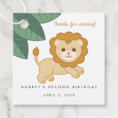 ベビーライオンと葉熱帯感謝していユー フェイバータグ (正面)