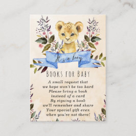 ベビーライオンキュブブルーブックベビーリクエストカード エンクロージャーカード