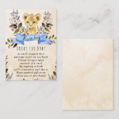 ベビーライオンキュブブルーブックベビーリクエストカード エンクロージャーカード (正面/裏面)