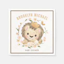 ベビーライオンキングお洒落ベビーシャワー スタンダードカクテルナプキン