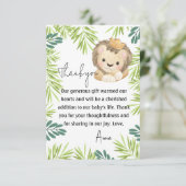 ベビーライオンキングサファリ動物ベビーシャワー サンキューカード (スタンド正面)