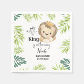 ベビーライオンキングサファリ動物ベビーシャワー スタンダードカクテルナプキン (正面)