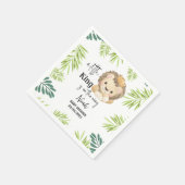 ベビーライオンキングサファリ動物ベビーシャワー スタンダードカクテルナプキン (角)