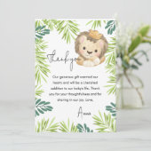 ベビーライオンキングサファリ動物 サンキューカード (スタンド正面)