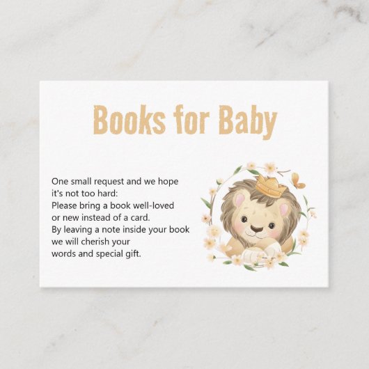 ベビーライオンキングブックベビー エンクロージャーカード (正面)