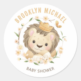ベビーライオンキングベビーシャワージャングル ラウンドシール