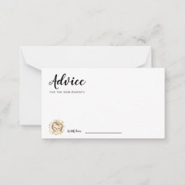 ベビーライオンキング男の赤ちゃんシャワー アドバイスカード