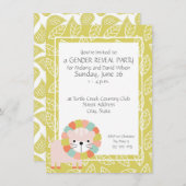 ベビーライオンジェンダーがパーティの招待状を明かす 招待状 (正面/裏面)