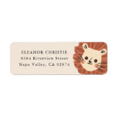 ベビーライオンジャングルワイルドアニマル差出人住所ラベル ラベル (正面)