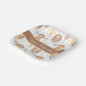 ベビーライオンベビーパーソナライズされたシャワー ペーパープレート (傾斜あり)