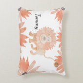 ベビーライオン水彩手絵を描形 アクセントクッション (正面(垂直))