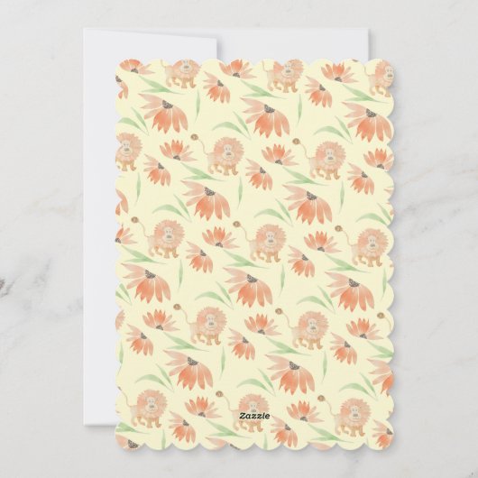 ベビーライオン水彩手絵を描形 シーズンカード (裏面)