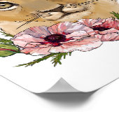 ベビーライオン ローズ 動物ポスター | 壁掛け印刷 ポスター (角)