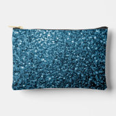 ベビーライトブルーフェイクグリッタースパークル アクセサリーポーチ (正面)