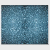 ベビーライトブルーフェイクグリッタースパークル ラッピングペーパー (フラット)