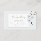 ベビーライトブルー春ベビーシャワー用の本 エンクロージャーカード (正面)