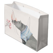 ベビーライノセロス&バーディ色彩の鮮やかズボイベビー ラージペーパーバッグ (裏面アングル)