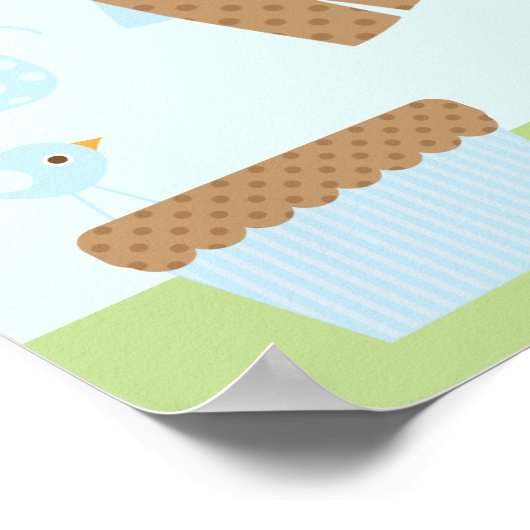 ベビーラウンジ ベビーシャワー ウェルカムサイン ポスター (角)