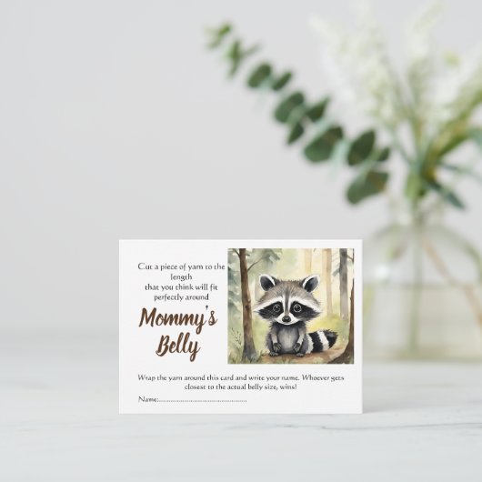 ベビーラクーン推測ママの腹サイズベビーバンプゲーム エンクロージャーカード (スタンド正面)