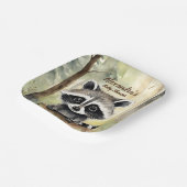 ベビーラクーン男女兼用赤ちゃんシャワー ペーパープレート (傾斜あり)