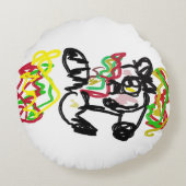 ベビーラクーン秋 ラウンドクッション (裏面)