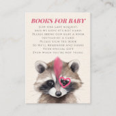 ベビーラクーン赤ちゃんシャワーブックリクエストのための本 エンクロージャーカード (正面)