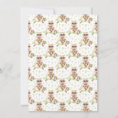 ベビーラクーン&マザーフローラリースベビーシャワー 招待状 (裏面)