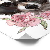 ベビーラクーン ローズ 動物ポスター | 壁のプリント ポスター (角)