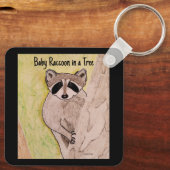 ベビーラクーンin a Tree キーホルダー (裏面)