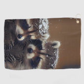 ベビーラコオンズハドル降る雪 ゴルフタオル (横)