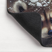 ベビーラコオンズハドル降る雪 マウスパッド (コーナー)