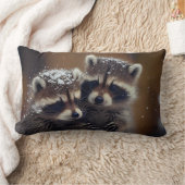 ベビーラコオンズハドル降る雪 ランバークッション (ブランケット)