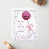 ベビーラトルシャワー/EOSを使用 ノートカード (正面/裏面インサイチュ)