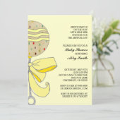 ベビーラトル ベビーシャワー 招待状 (スタンド正面)