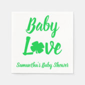 ベビーラブシャムロックベビーシャワー スタンダードカクテルナプキン (正面)