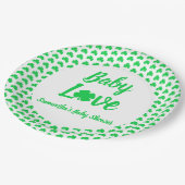 ベビーラブシャムロックベビーシャワー ペーパープレート (アングル)